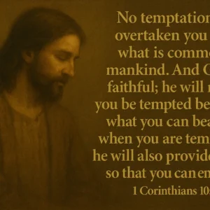 1 Corinthians 10:13 — God Is Faithful | Scripture Art Digital Download